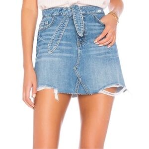 PAIGE DENIM TIE DENIM SKIRT SIZE 24